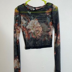 Windsor Floral Mesh Top Women’s Size Small